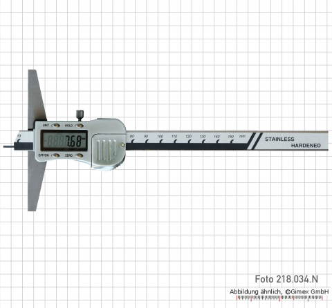 Digital depth caliper 3V with point ø 1.5 mm, 150x 100 mm, metal ca
