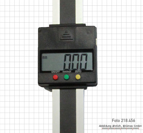 Digital scale unit, vertical, 150 mm, aluminium profil