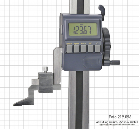 Digital height gauge, 600 mm, ABS system, with driving wheel