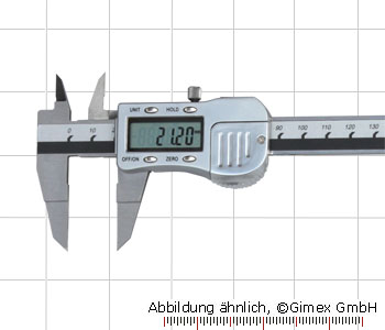 Digital calipers 3V with thin jaws, 200 mm