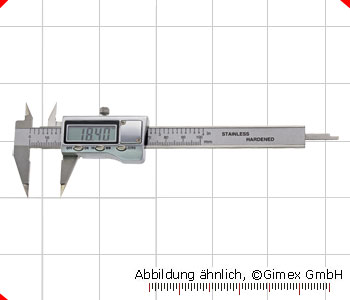Digital calipers, with point jaws, 100 mm