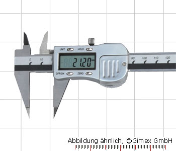 Dig.-Taschen-Messschieber 3V mit spitzen Schnäbeln, 200 mm