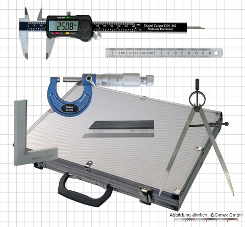 Measuring tools set, 6 pcs/set