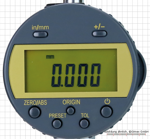 Digital dial indicator, 12.75 x 0.001 mm, IP 54