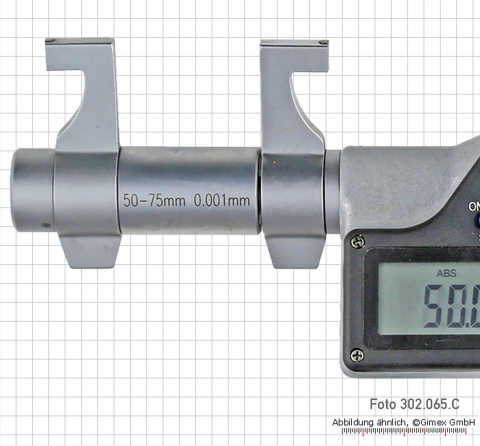 Digital inside micrometer, round measuring face, IP65,  75 - 100 mm