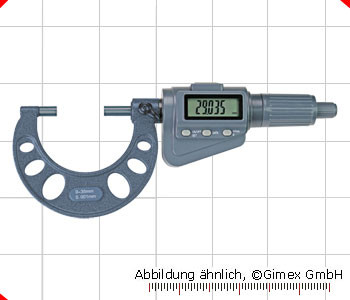 Digital micrometer with friction ratchet, 0 - 35 mm