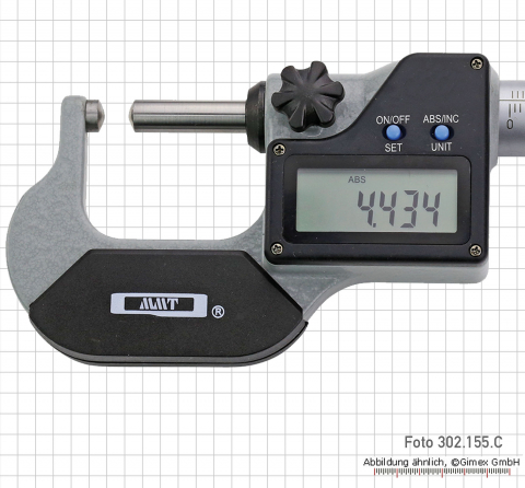 Digital Tube Micrometer, IP65, 0-25 mm, doubleside spherically