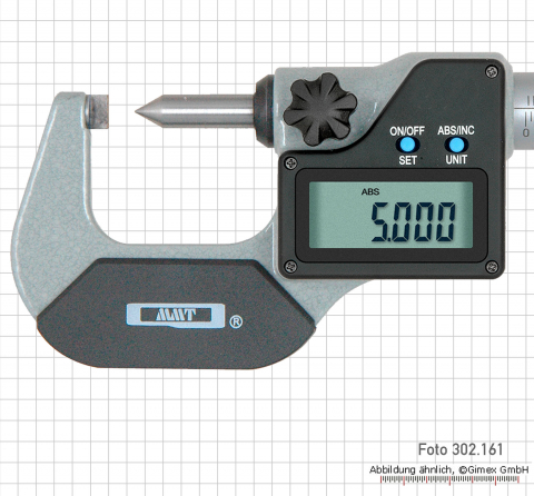 Digital point micrometers, IP 65,  0 - 25 mm