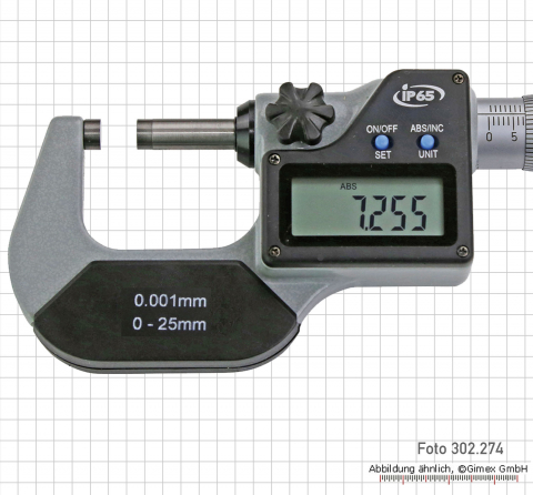 Digital Micrometer IP 65, DIN 863, 25-50 mm