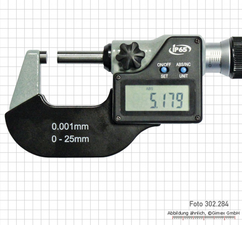 Digital-Messschraube IP65, 2 mm Stg.,  50 - 75 mm