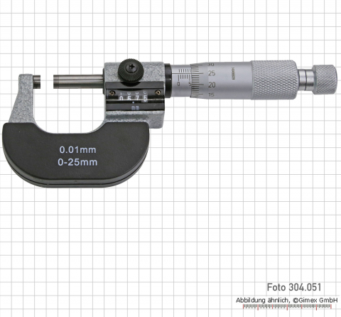 Zählwerk-Bügelmessschrauben, 75 - 100 mm, Ablesung 0,01