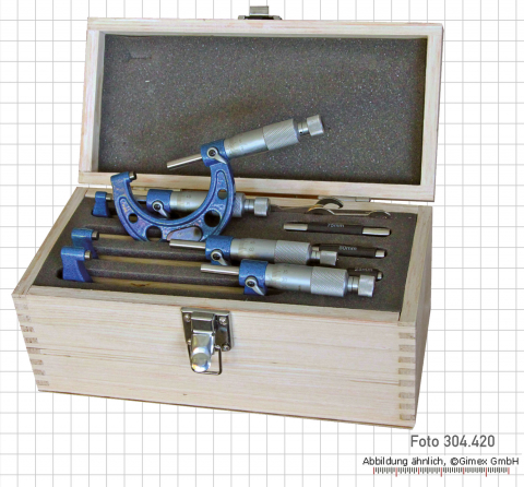 Micrometer sets, round frame, 100 - 200 mm