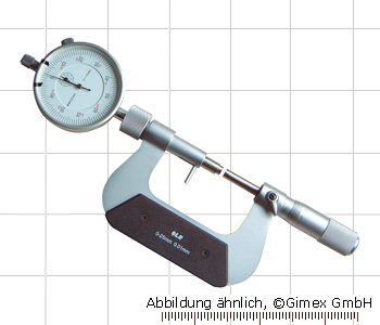Micrometer with dial indicator,  50 - 75 mm