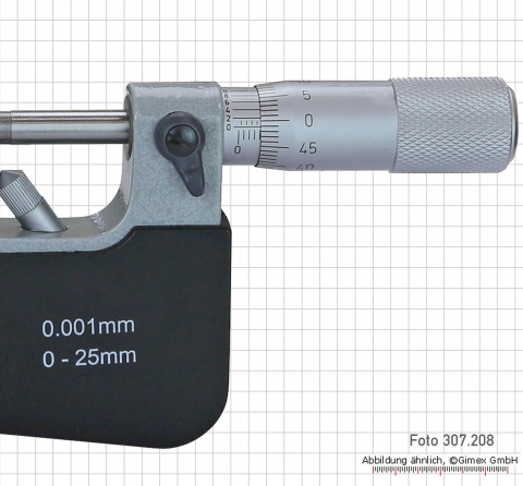 Bügelmessschrauben mit Feinzeiger, 25 - 50 mm