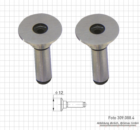 Einsatzpaar f. Uni-Micrometer, Tellermessflächen