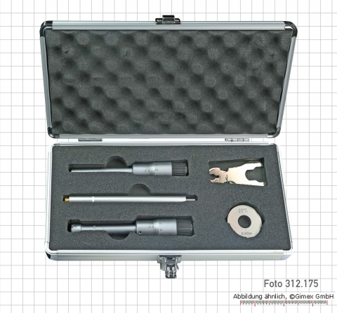 Three point internal micrometer set, 12 - 20 mm