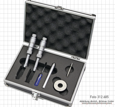 Three point internal micrometer set,  12 - 20 mm
