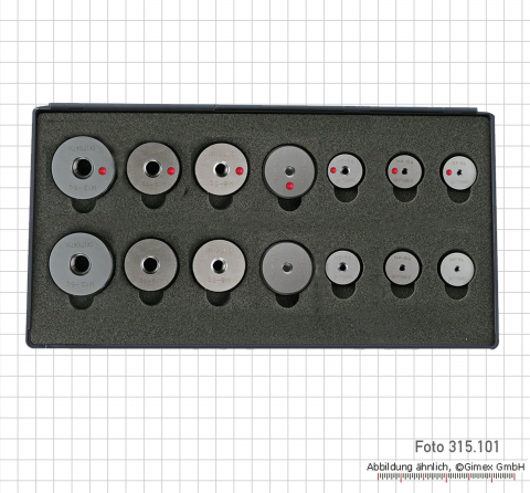Thread ring gauges set, 14 pcs/set, M3 - M12