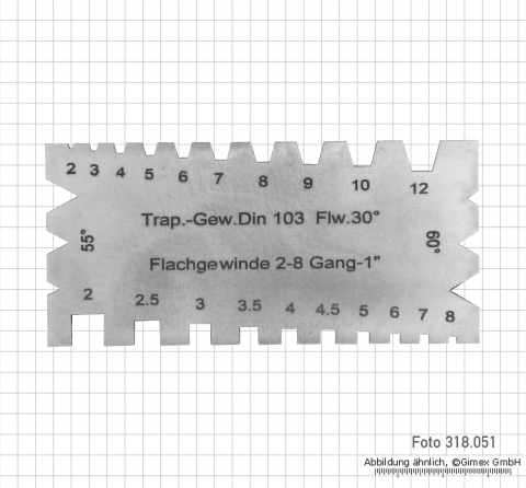 Double screw pitch gauges, 0.25 - 28 mm, 58 pcs.
