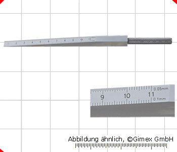 Messkeil aus Stahl, 0,5 - 110 mm, Ablesung 0,1 mm