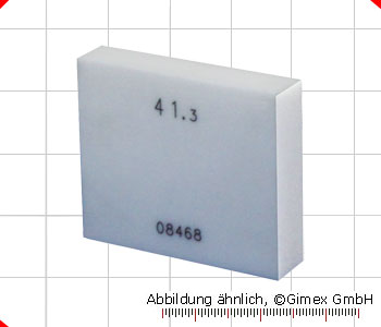 Ceramic block gauge for caliper certification 41.3 mm, degree 1