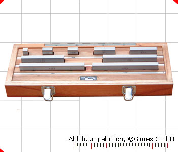 Gauge block set for checking of calipers, 9 pcs.