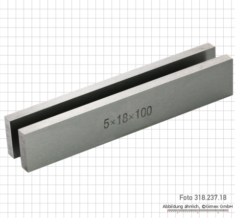 Steel parallel pair, 5 x 23 mm, length 100 mm