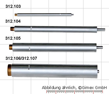 Verlängerung für Dreipunkt-Innen-Messschrauben, 150 x 16,7 mm