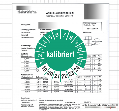 Kalibr. für Sechskant/Achtkantwinkel bis 100 x 100 mm