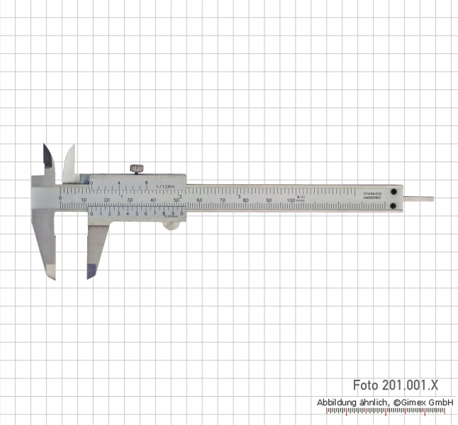 Small vernier calipers, 100 mm