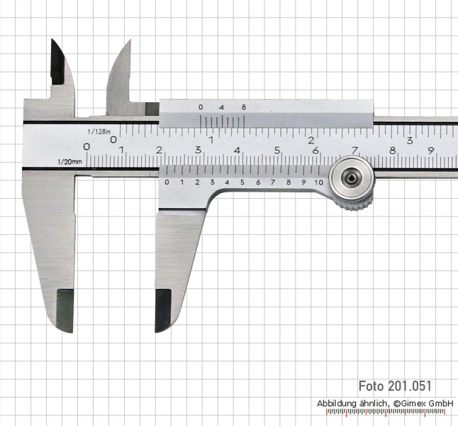 Vernier caliper with set wheel, 150 mm