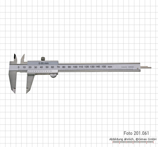 Taschen-Messschieber TOP, 150x0,05 mm, Schraubenf.