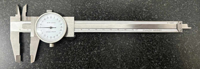 Dial vernier calipers, “TOP”, 150 x 0.02 mm
