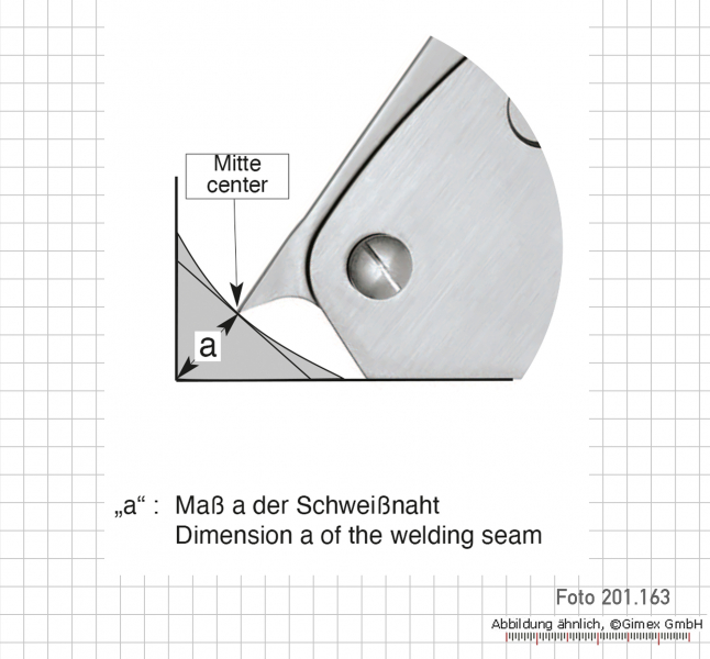 Universal weldung seam gauge. 0 - 20 mm, INOX