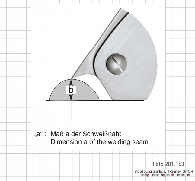 Universal weldung seam gauge. 0 - 20 mm, INOX