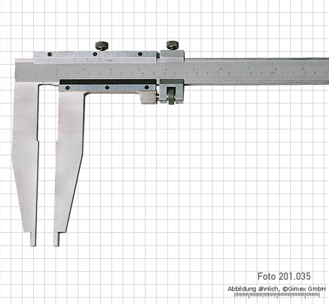 Vernier calipers, special steel, without points, 500 x 90 x 0.05 mm