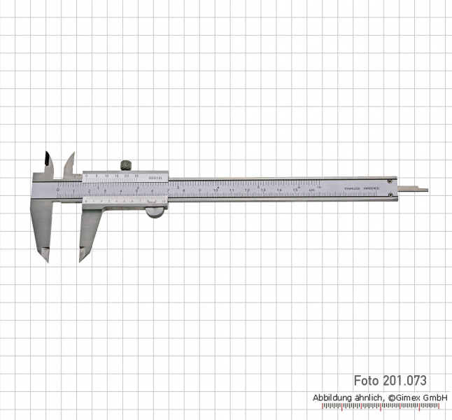 Vernier calipers TOP, 150x0,05 mm, screw