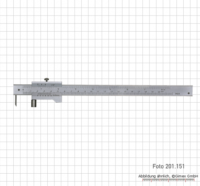 Marking vernier calipers with roll, 400 mm