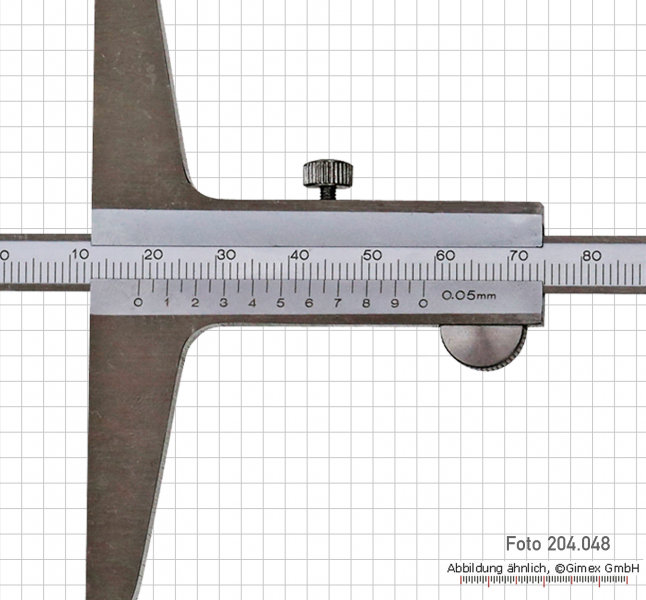 Depth vernier caliper  300 x 150 mm, 0.05 mm