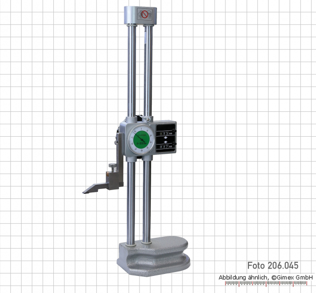 mmHeight gauges with double column, 600 mm