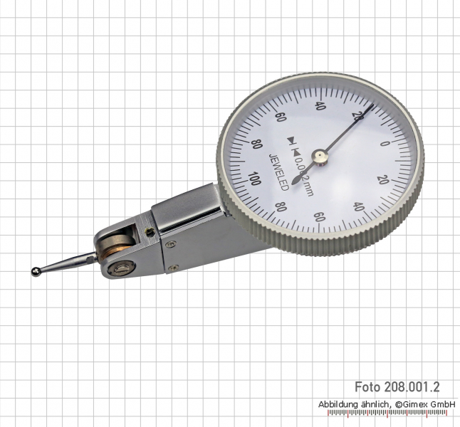 Universal test indicator, honrizontal, 0.2 mm, b 40 mm