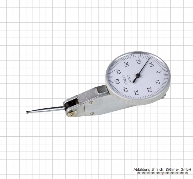 Universal test indicator with long probe, 1.0 x 0.01 mm, L = 23 mm, Ø 40 mm