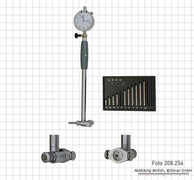 Internal measuring instrument,  50 - 180 mm, carbide