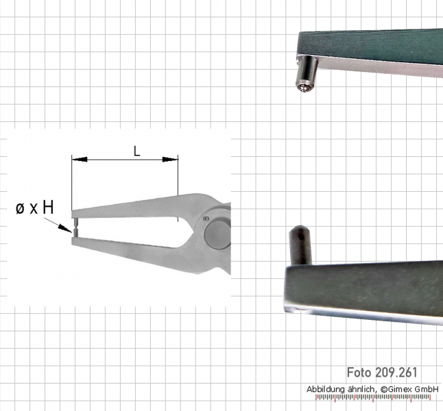 Digital caliper gauge for outside measurements IP 65,  0 - 20 mm
