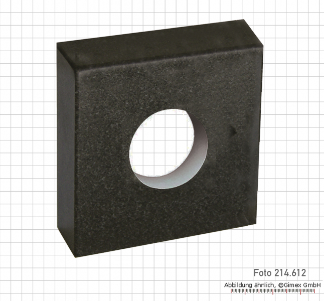 Präzisionswinkel aus Granit 90°,  100 x 63 x 16 mm