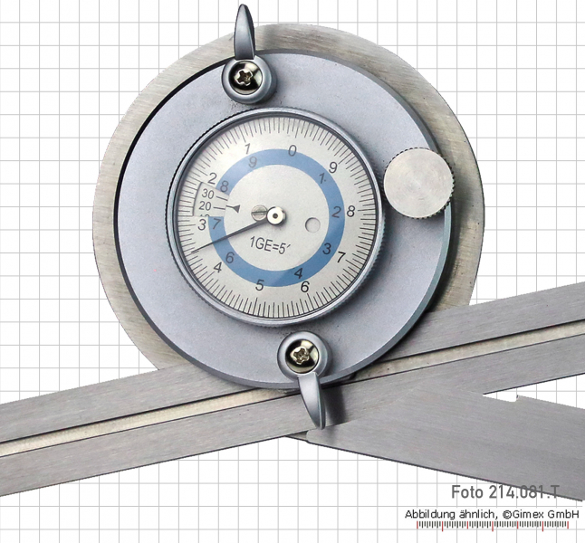 Universal bevel protractors, with dial ind., TOP, 150 + 300 mm
