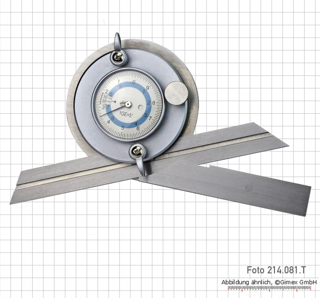 Universal bevel protractors, with dial ind., TOP,  150 mm