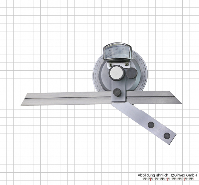 Universal bevel protractors, with magnifier, TOP,  200 mm