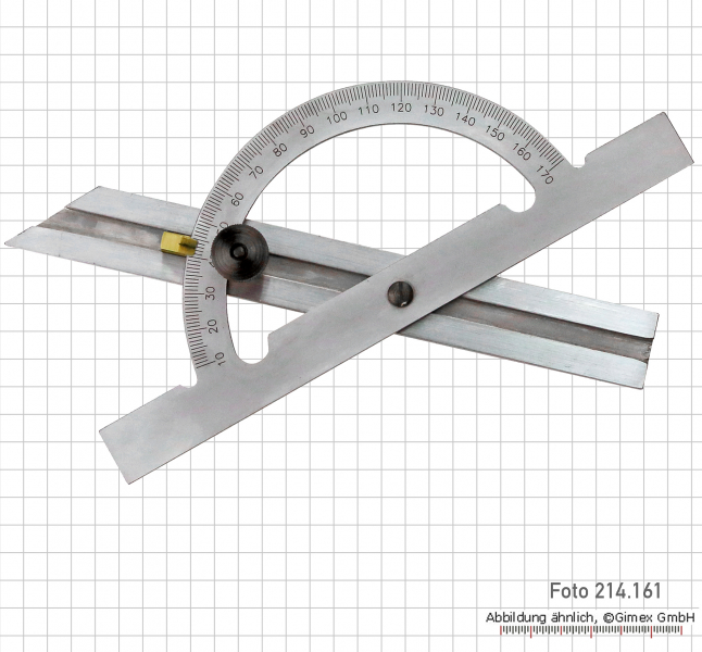 Steel Protractors, 10 - 170°, 150 x 300 mm
