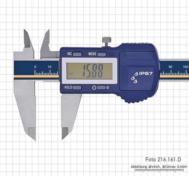 Digital caliper, IP 67, 200 mm